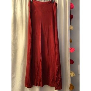 Burgundy maxi skirt